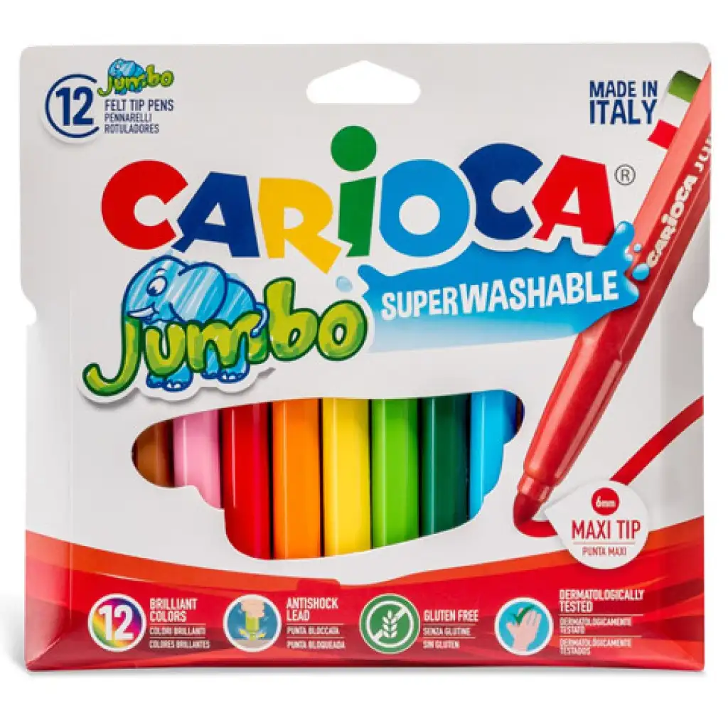 Jumbo filctollszett tárolóban 12db - Carioca kép 1