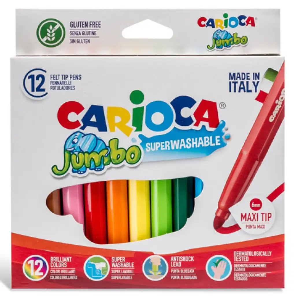 Jumbo filctollszett 12db - Carioca kép 2