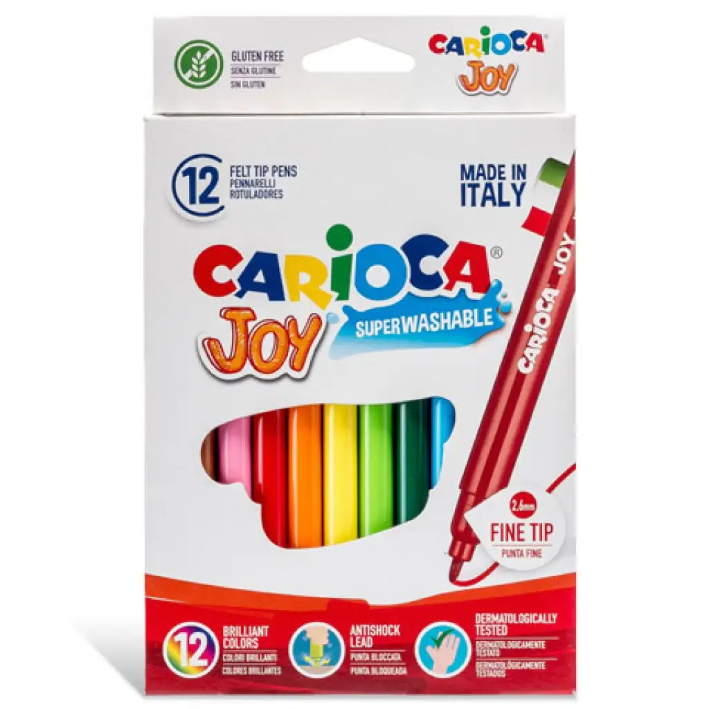 Lemosható filctollszett 12db - Carioca kép 1