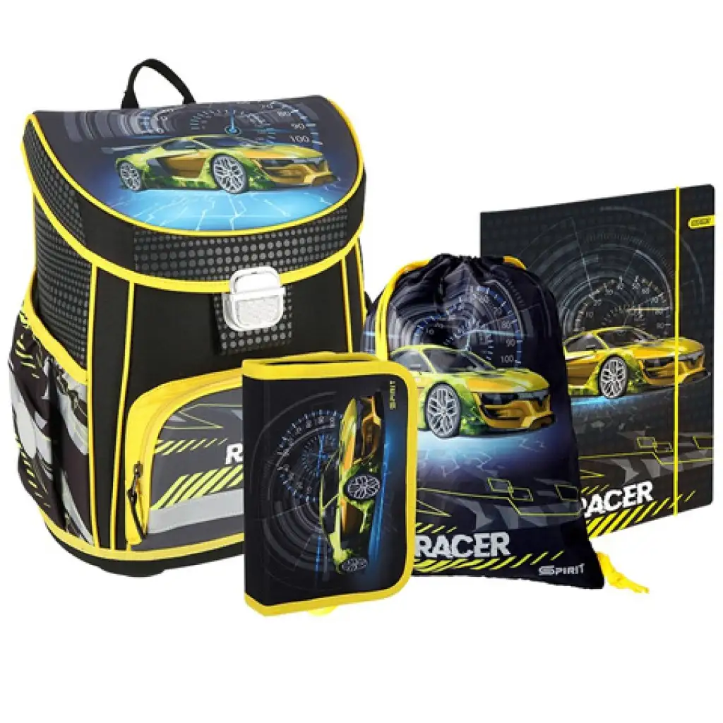 Spirit: Vision Racer ergonomikus iskolatáska, hátizsák 4 db-os szett kép 1