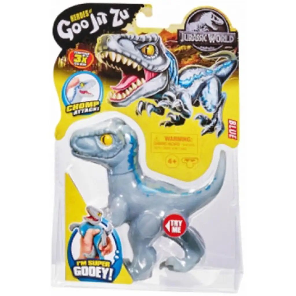 Heroes of Goo Jit Zu Jurassic World Kék Velociraptor játékfigura kép 1