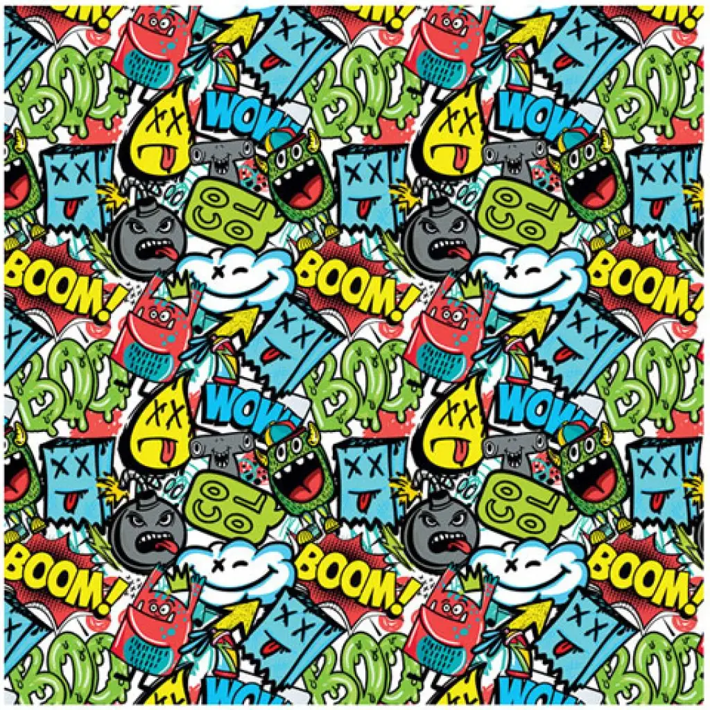 Green BOOM mintás csomagolópapír 100x70cm kép 1