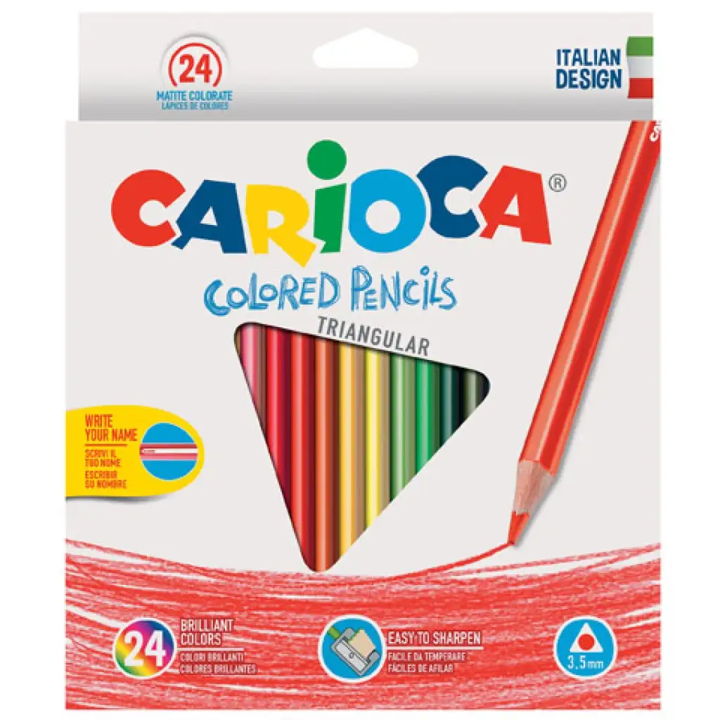 Háromszög színes ceruza szett 24db - Carioca kép 1