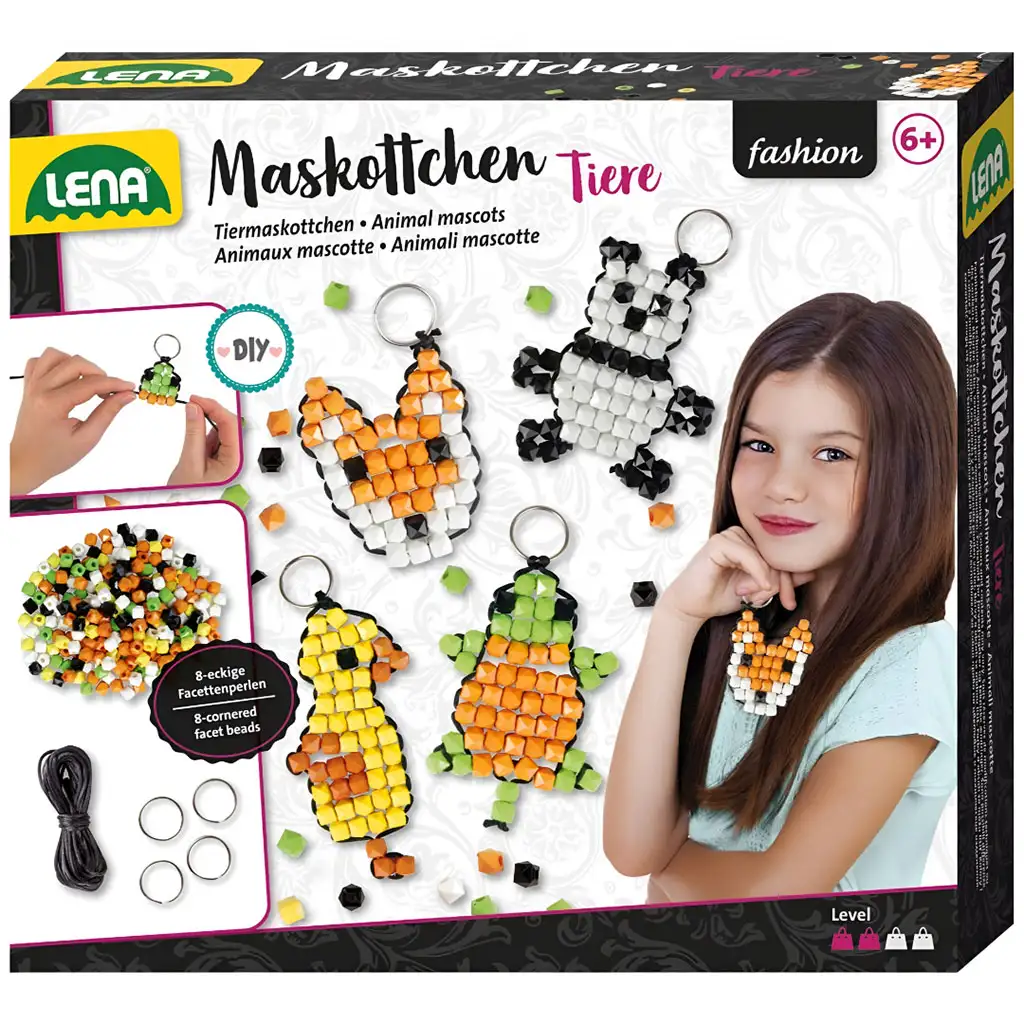 LENA: DIY kulcstartó készítő állatos gyöngyfűző szett kép 1
