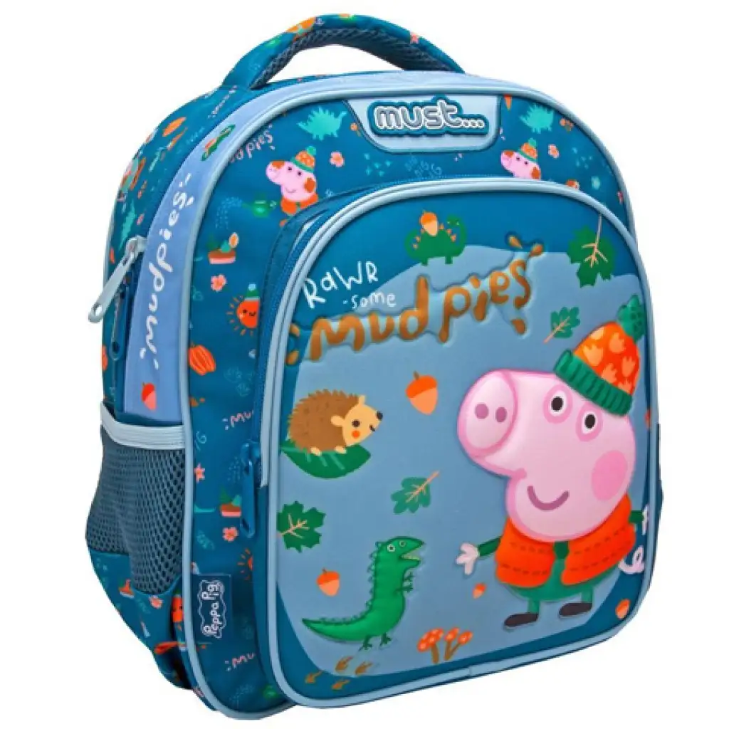 Must: Peppa malac - Zsoli kék ovis hátizsák 27x10x31cm kép 1