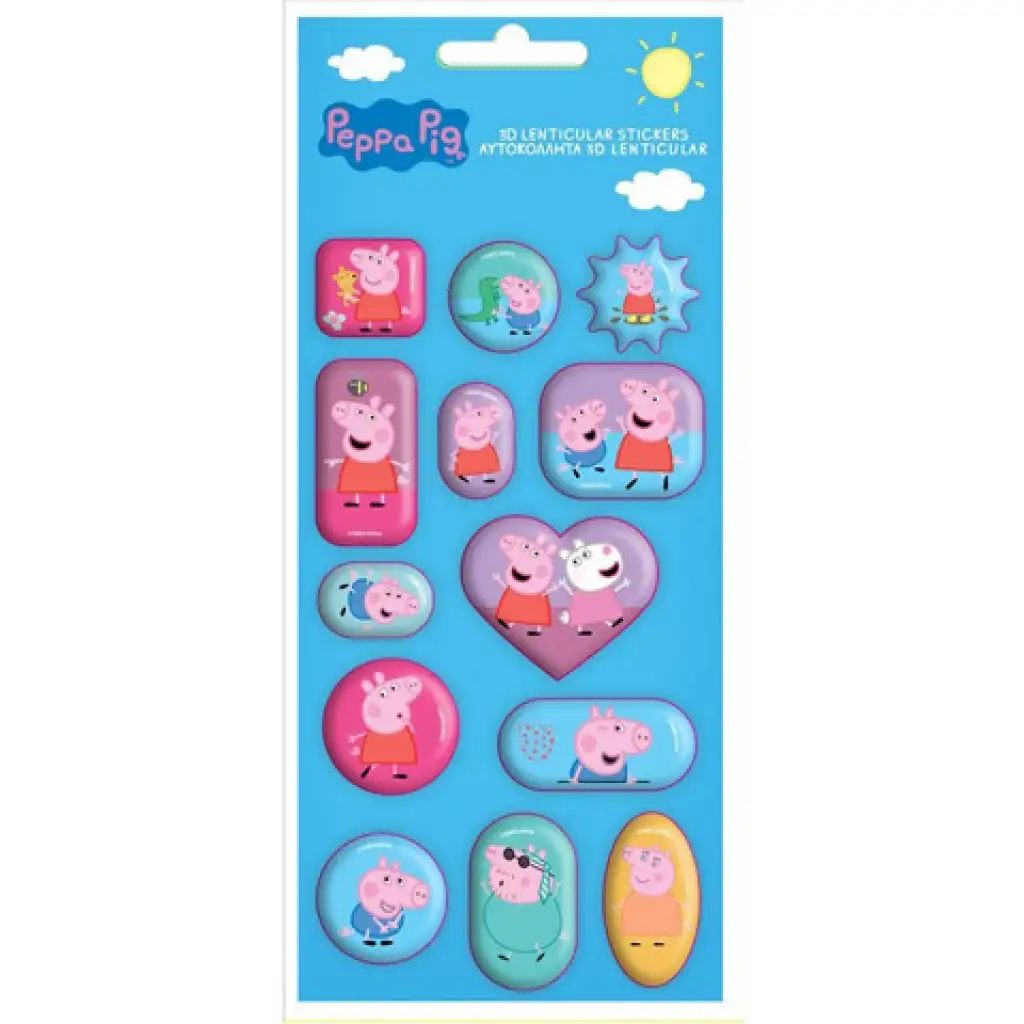 Peppa malac 3D-s hologramos 13db-os matrica szett kép 1
