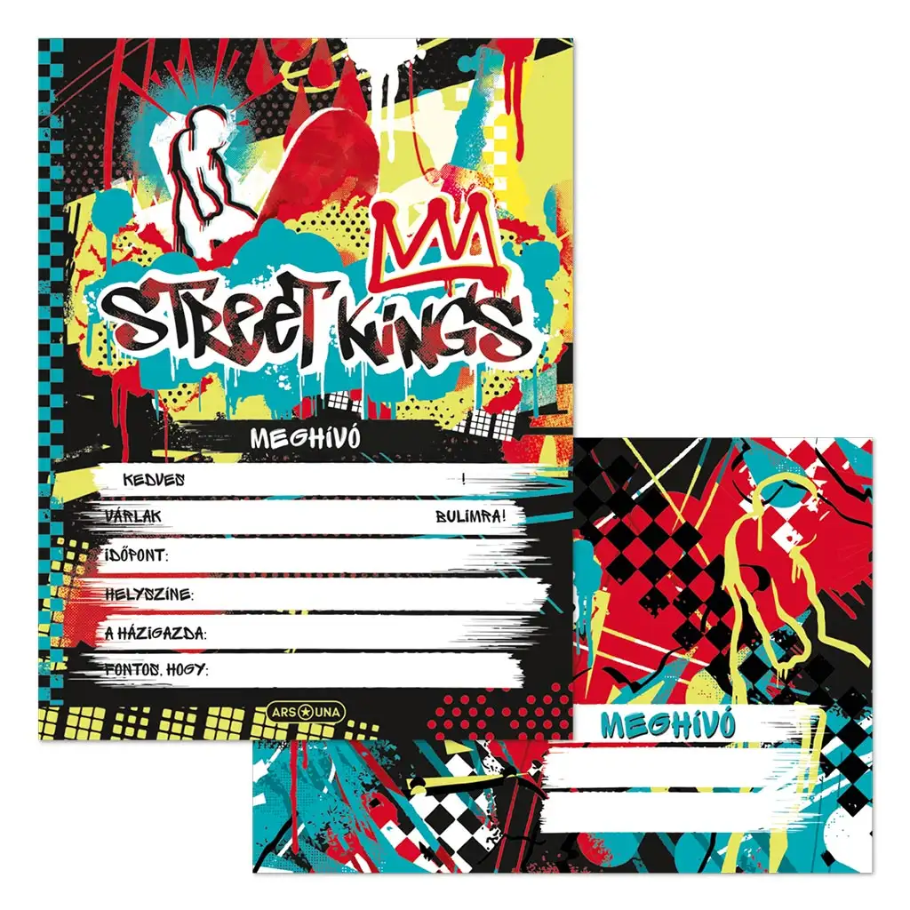 Ars Una: Street Kings 10 db-os meghívó szett borítékkal kép 1