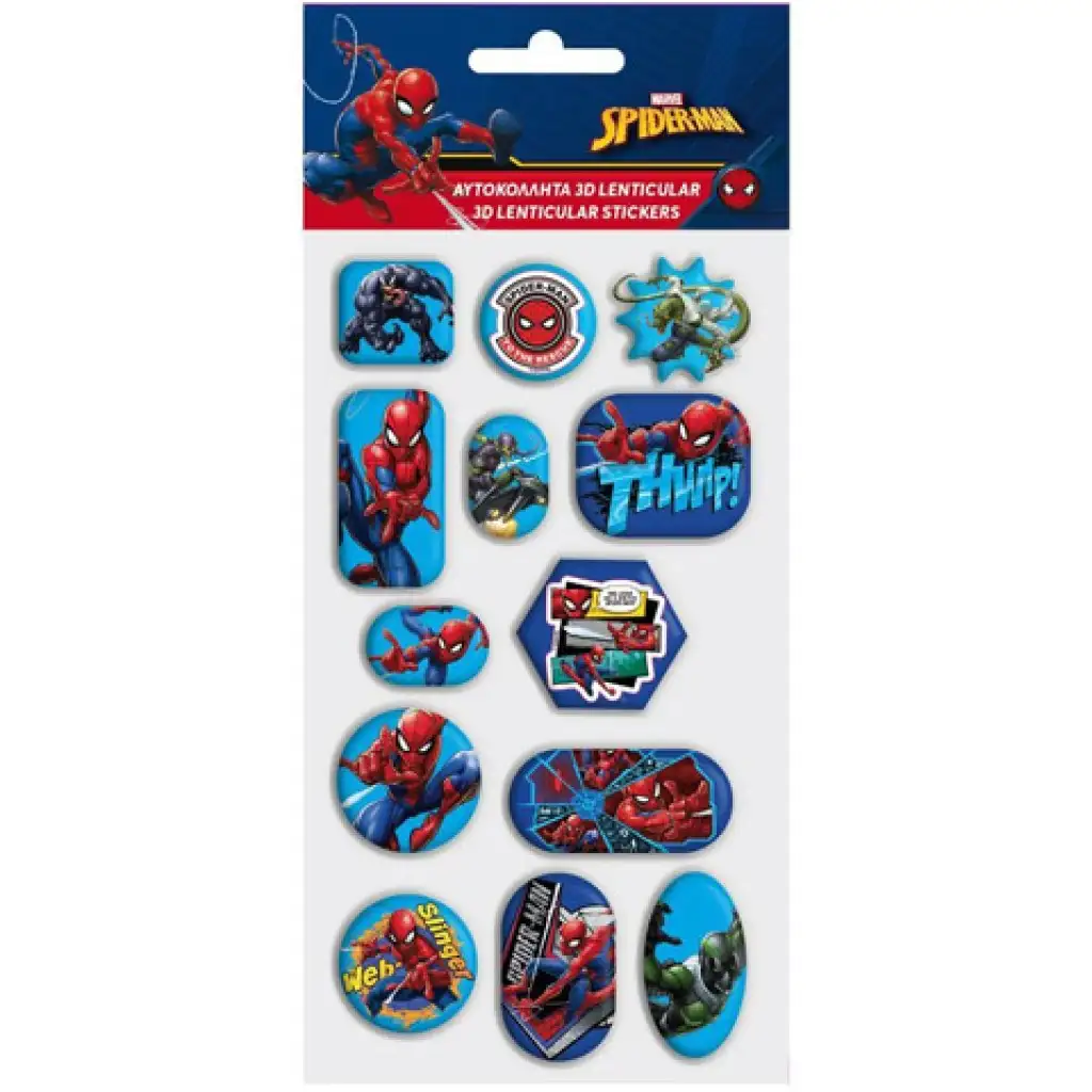 Marvel: Pókember 3D-s hologramos 13db-os matrica szett kép 1