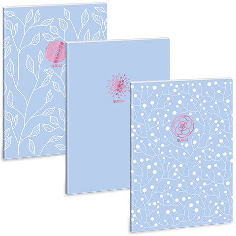 Ars Una: Soft Touch Skyblue Spring extra kapcsos vonalas füzet A/4 kép 1