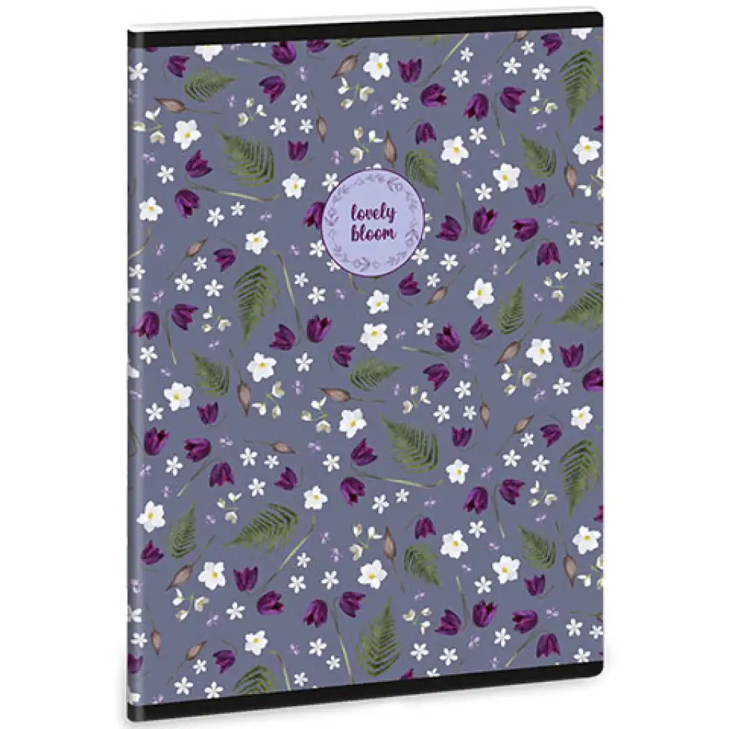 Ars Una: Lovely Bloom Bluebells extra kapcsos kockás füzet A/5 kép 1
