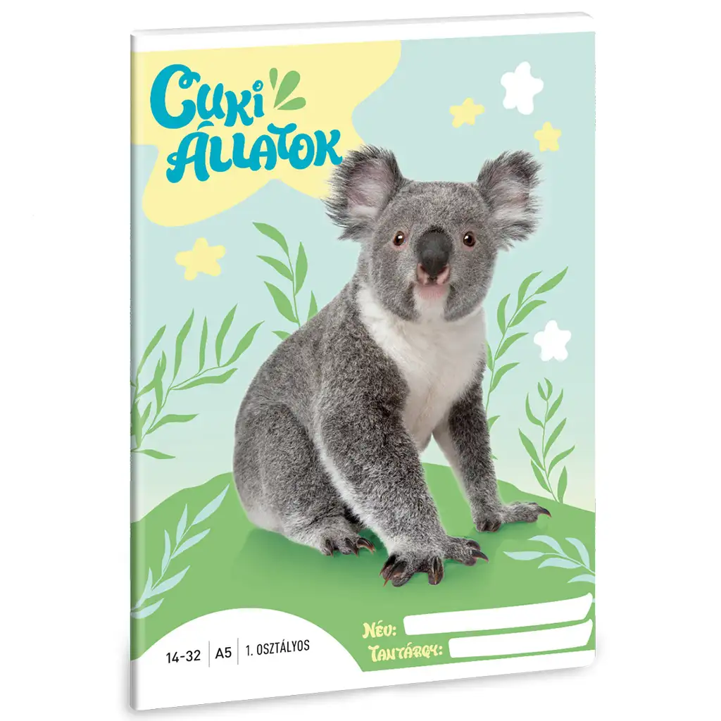 Ars Una: Cuki állatok - Koala 1.osztályos vonalas füzet A/5 kép 1