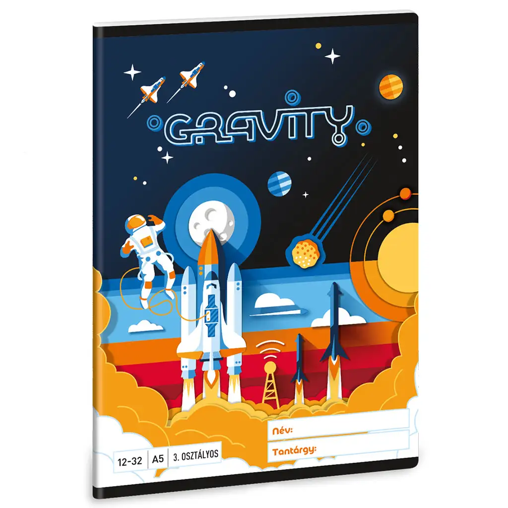 Ars Una: Gravity űrhajós 3.osztályos vonalas füzet A/5 kép 1