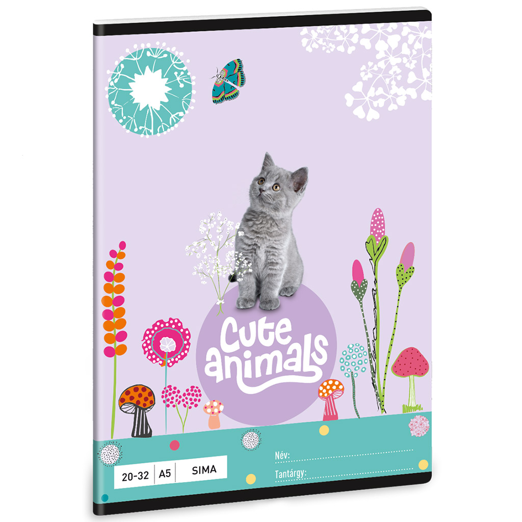 Ars Una: Cute Animals - Kitten cicás sima füzet A/5 kép 1