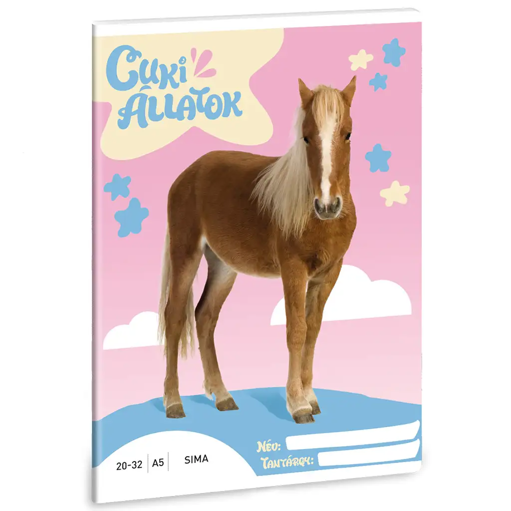 Ars Una: Cuki állatok - Palomino Póni sima lapú füzet A/5 kép 1