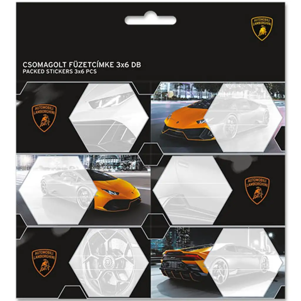 Ars Una: Lamborghini csomagolt füzetcímke (3x6db) kép 1