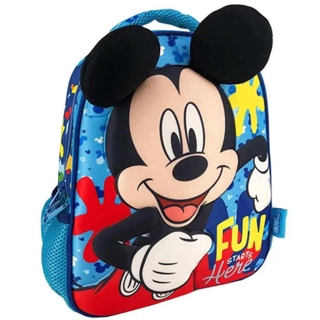 Mickey egér Fun Starts Here 3D mintás ovis hátizsák 27x10x31cm kép 1
