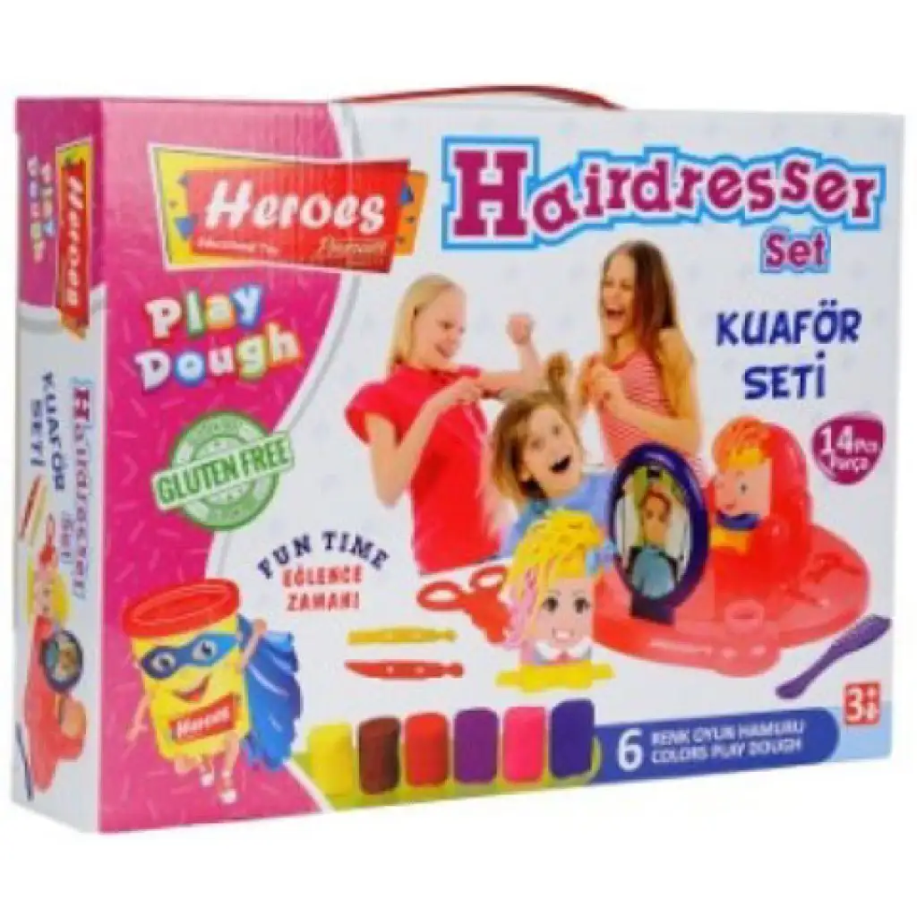 Play-Dough: Heroes Fodrász gyurma szett 14db-os kép 1