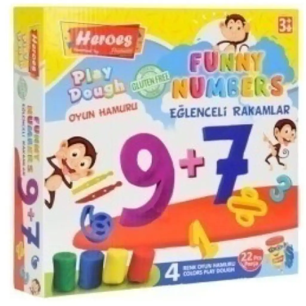 Play-Dough: Heroes Mókás számok gyurma szett 22db-os kép 1