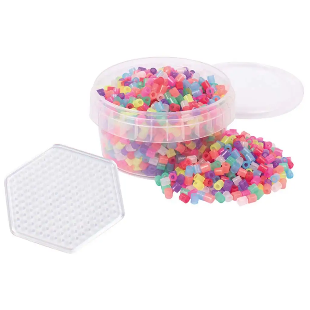 PlayBox: 5mm-es MIDI vasalható glitteres gyöngy 1000db-os hatszögletű alaplappal kép 1