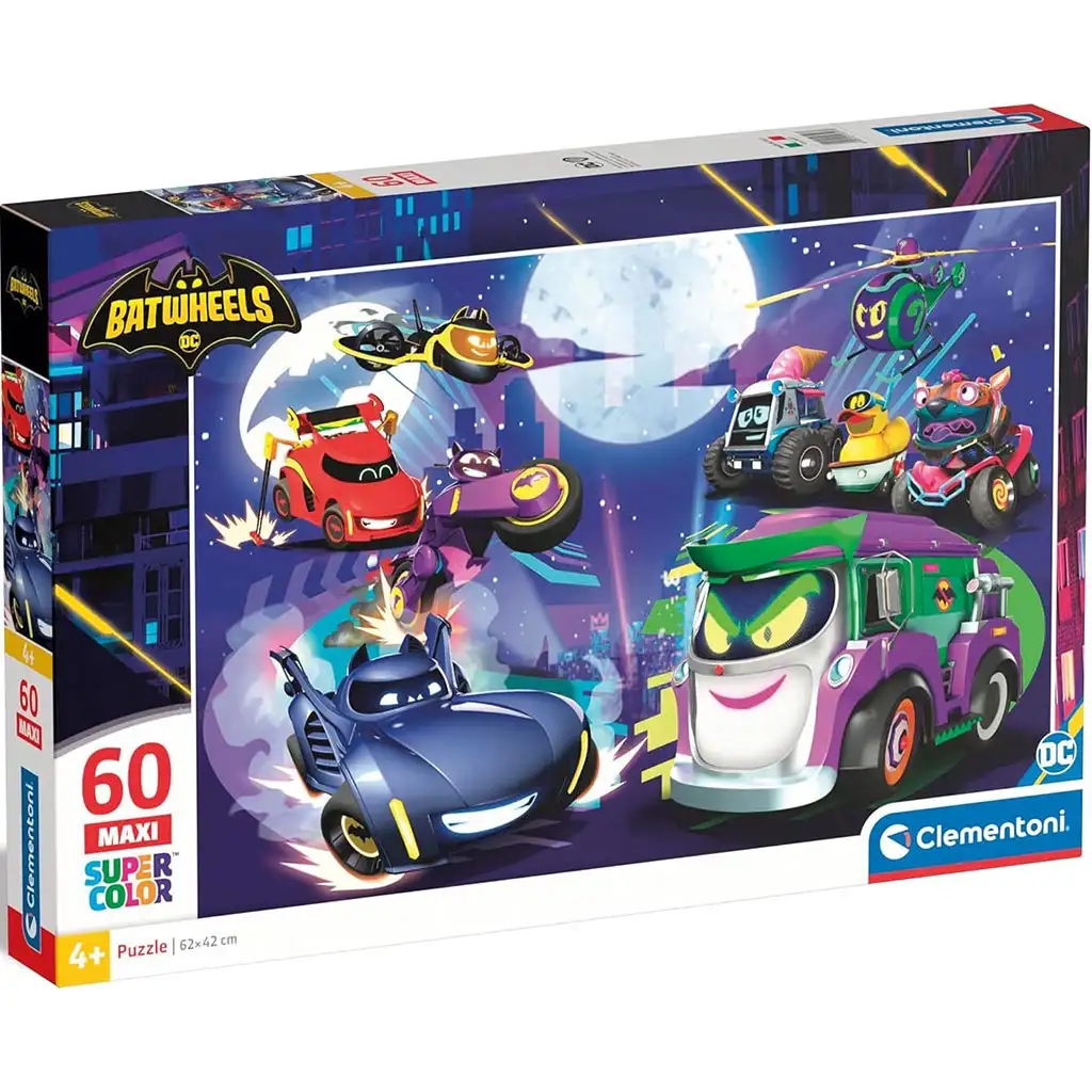 Batwheels 60 db-os maxi supercolor puzzle - Clementoni kép 1