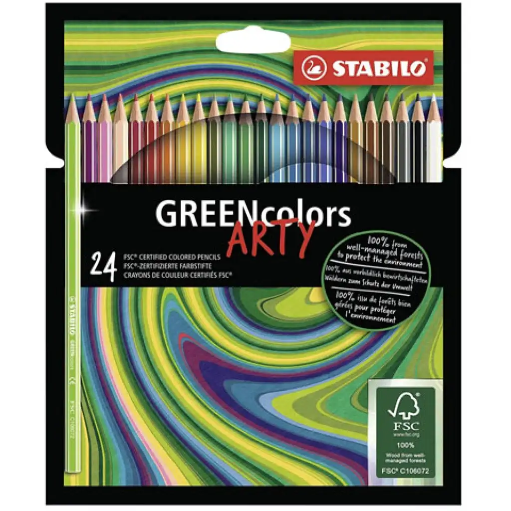 Stabilo: GREENcolors Arty 24 db-os színesceruza szett kép 1