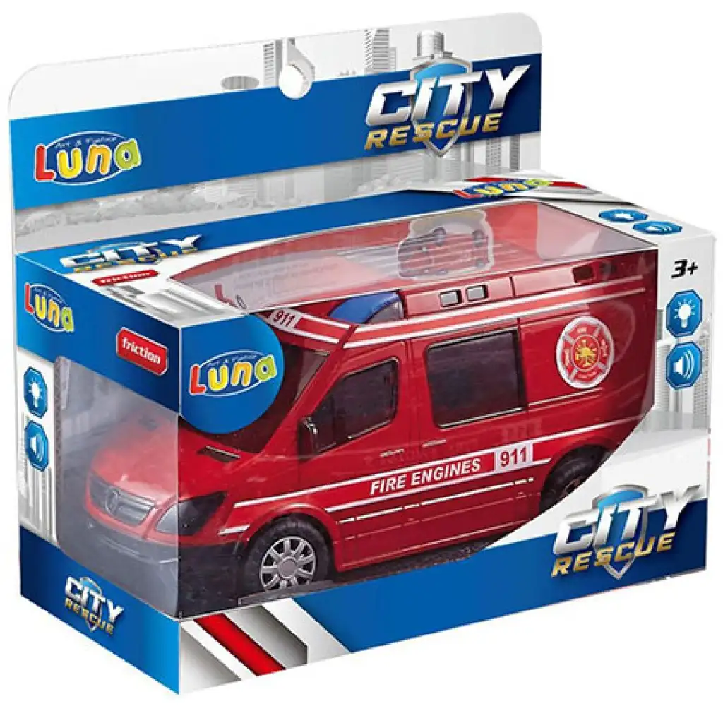 City Rescue tűzoltó kisbusz fénnyel és hanggal kép 1