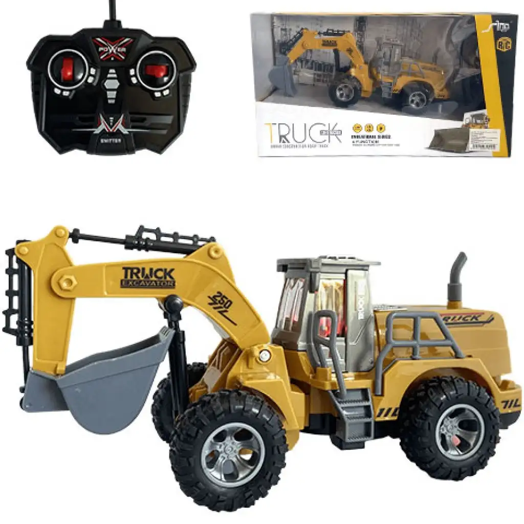 RC Távirányítós exkavátor markoló munkagép fényeffektekkel 1/30-as méretarányban 24cm kép 1