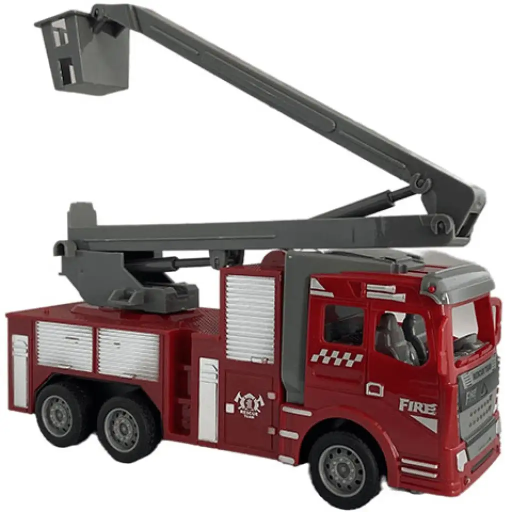 RC Távirányítós emelőkosaras tűzoltóautó 1/30-as méretarányban 22cm kép 2