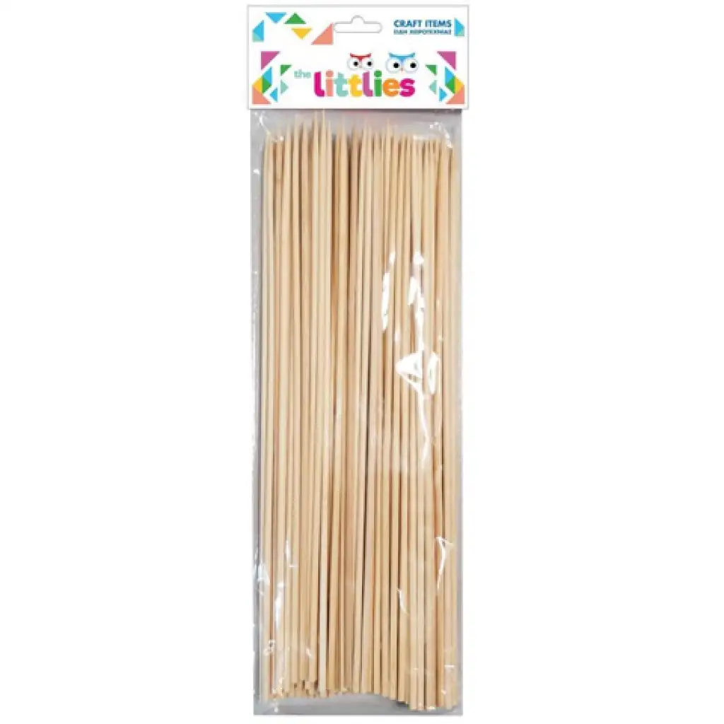 The Littlies: Natúr hegyezett végű hurkapálca 50db-os szettben 25cm kép 1