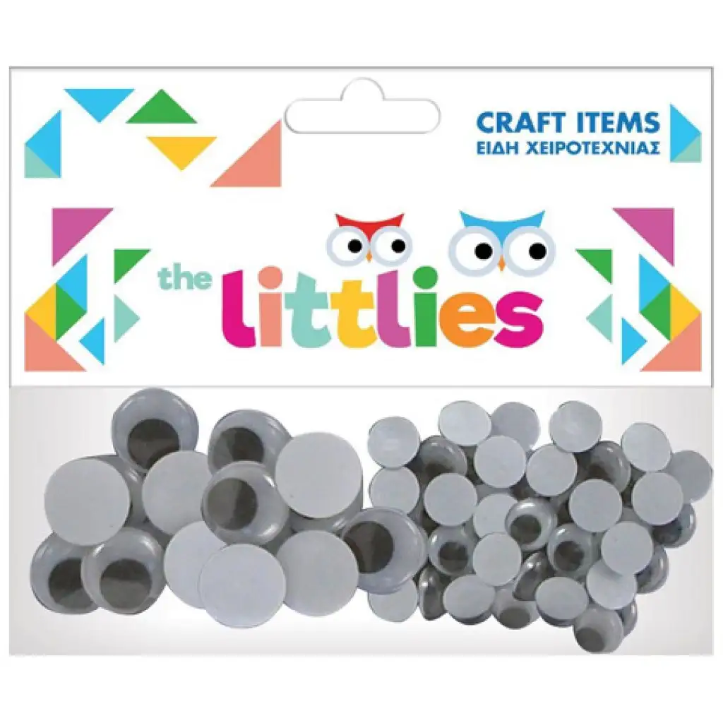 The Littlies: Műanyag szemek 40 db-os szett 20x15mm és 20x20mm-es méretben kép 1