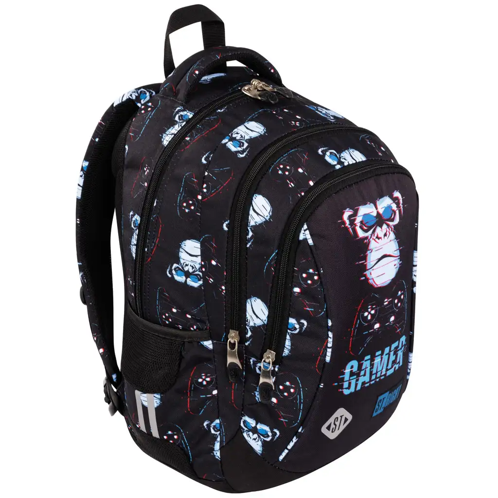 St.Right Blue Gamer ergonomikus iskolatáska, hátizsák BP26 39x27x17cm kép 1
