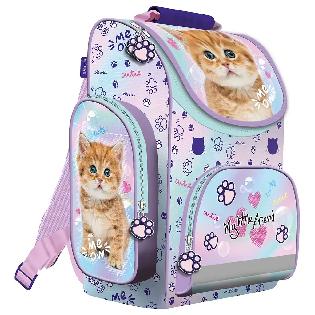 My Little Friend - Pastel Kitty cicás ergonomikus iskolatáska, hátizsák 35,5x27,5x16cm kép 1