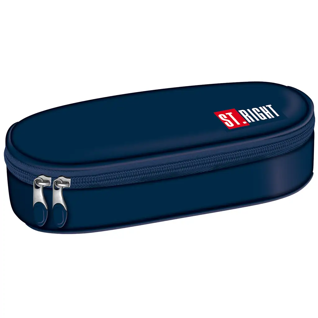 St.Right Navy Blue ovális tolltartó PC01 23x9,5x6cm kép 1