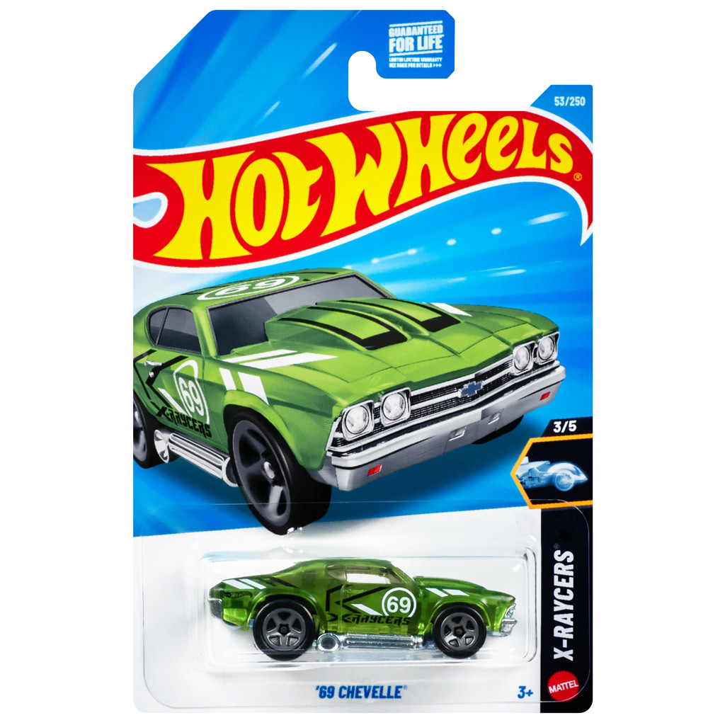 Hot Wheels: '69 Chevelle zöld kisautó 1/64 - Mattel kép 1