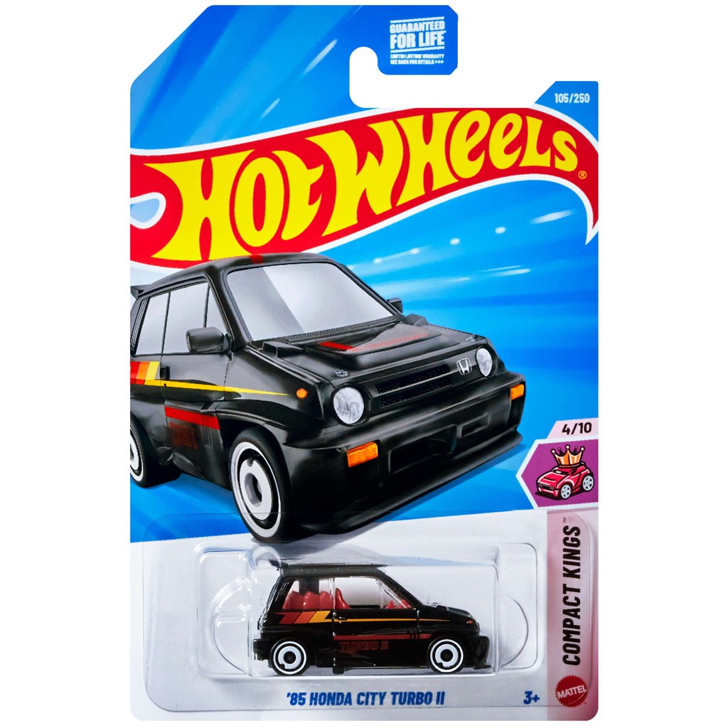 Hot Wheels: '85 Honda City Turbo II fekete kisautó 1/64 - Mattel kép 1