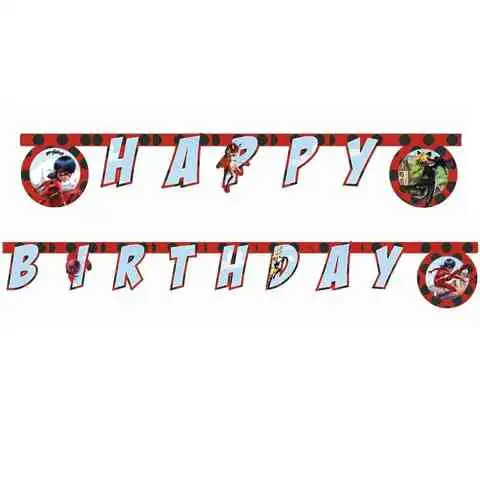 Miraculous Happy Birthday felirat 230cm kép 1