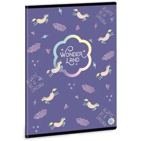 Ars Una: Wonderland Unicorn vonalas füzet A/5 40lapos kép 1