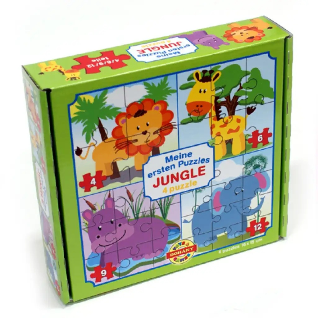 Az első puzzle-öm: Dzsungel állatok 4 az 1-ben baby puzzle kép 1