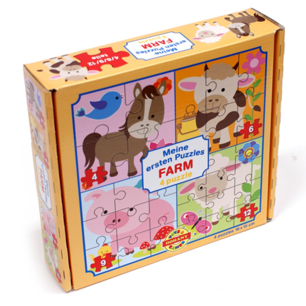 Az első puzzle-öm: Farm állatok 4 az 1-ben baby puzzle kép 1