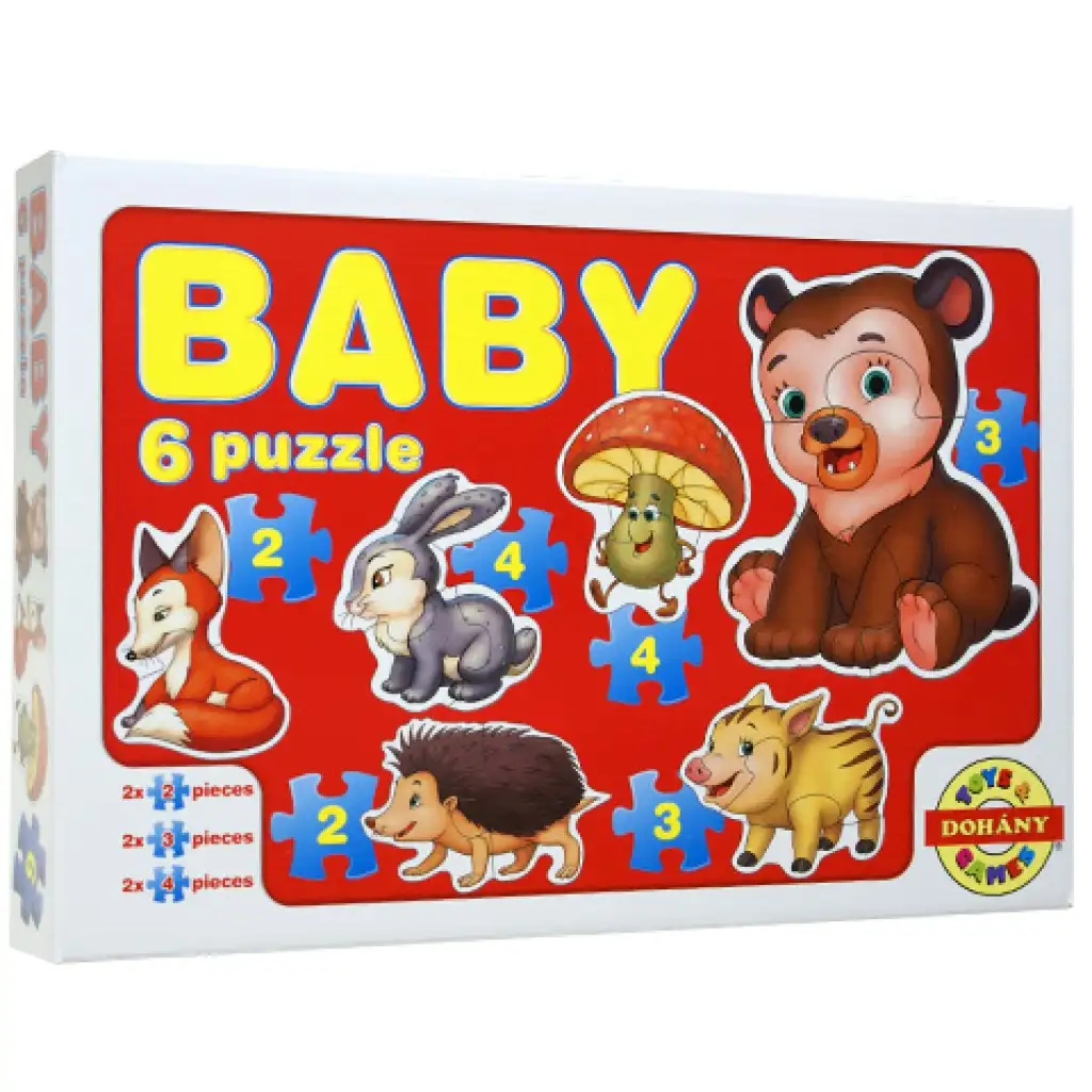 Baby Puzzle erdei állatok - D-Toys kép 1