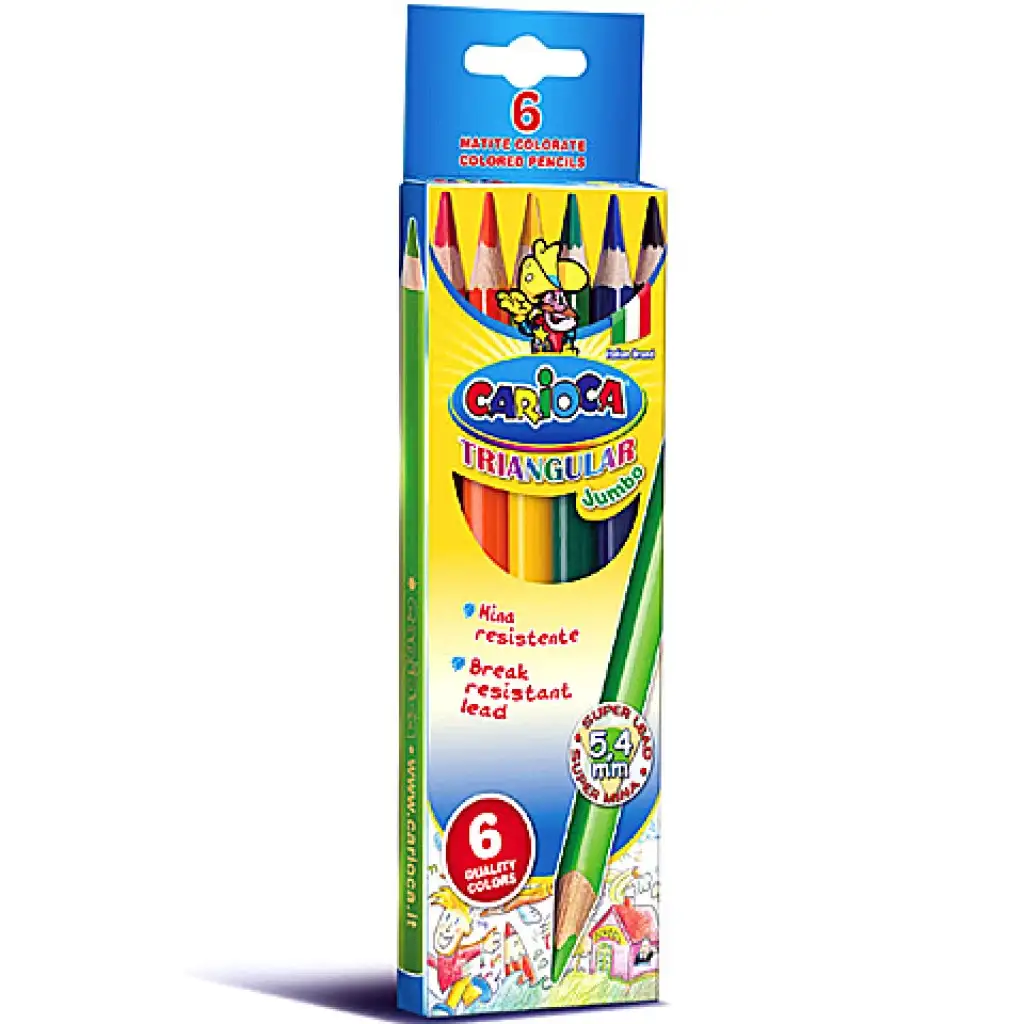 Háromszög Jumbo színes ceruza szett 6db - Carioca kép 1