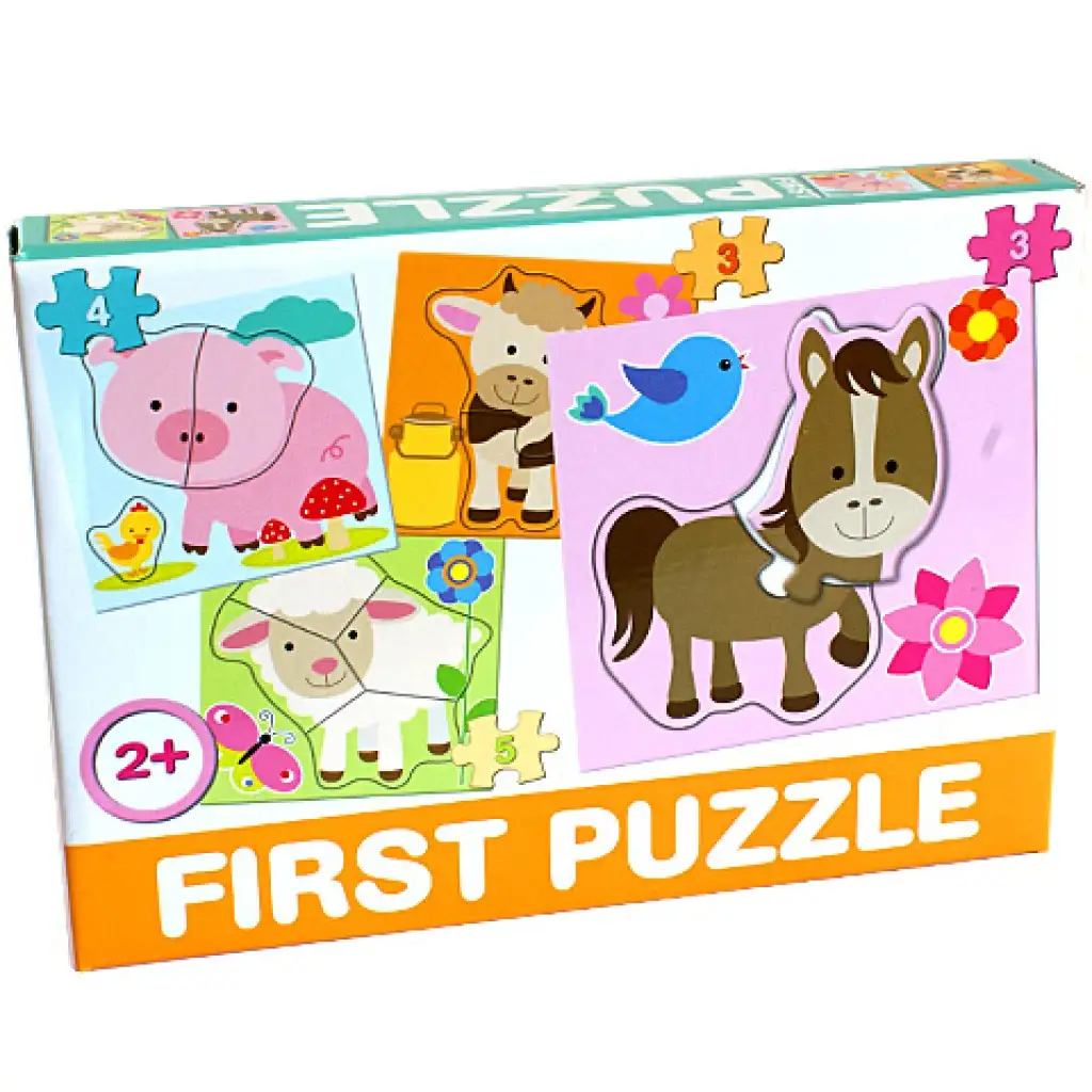 Háziállatos Bébipuzzle - D-Toys kép 1
