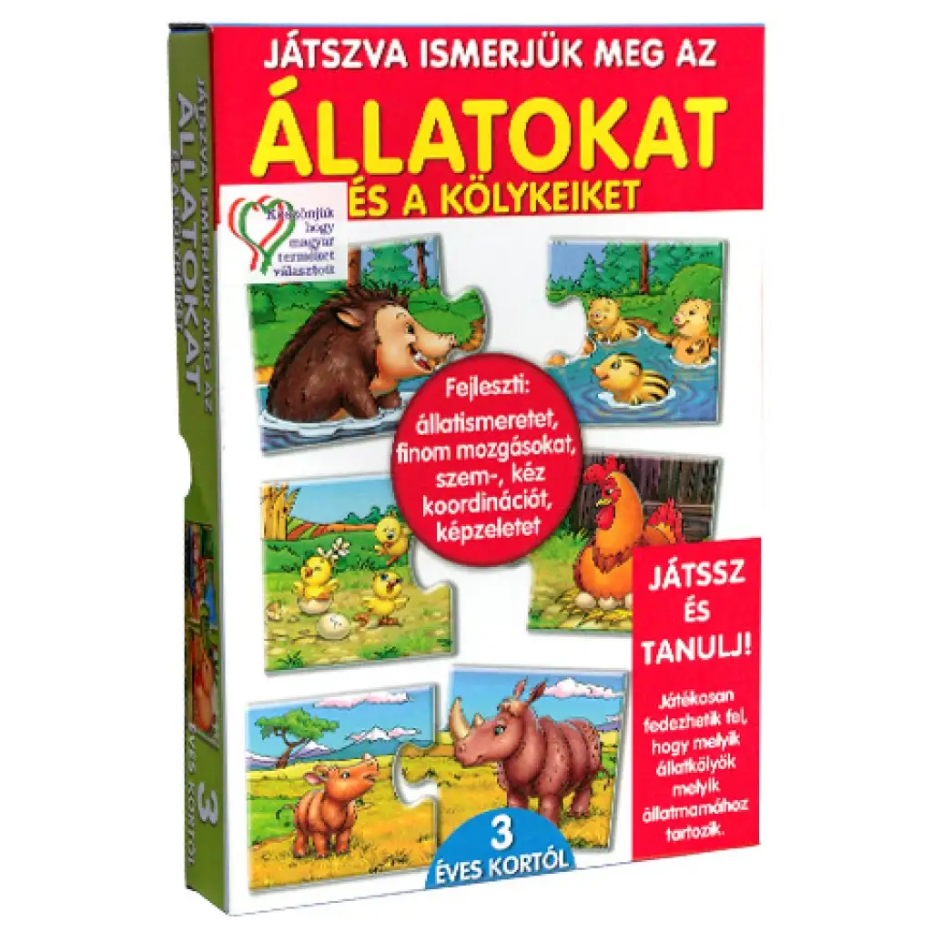 Játszva ismerjük meg az állatokat és kölykeiket kép 1