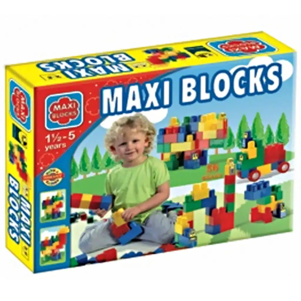 Maxi Blocks nagy dobozos építőkockák 56 db-os - D-Toys kép 1