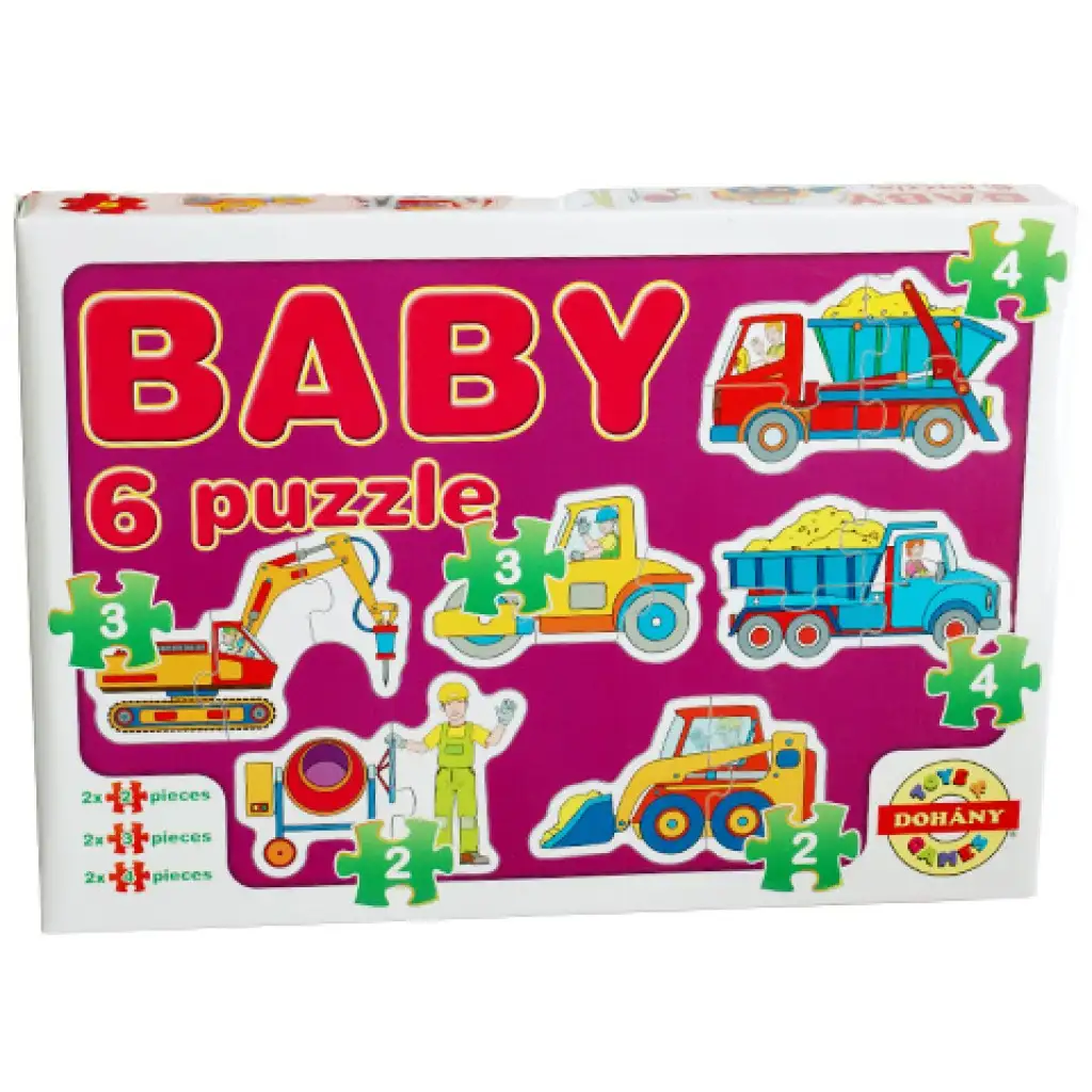 Baby Puzzle munkagépek - D-Toys kép 1
