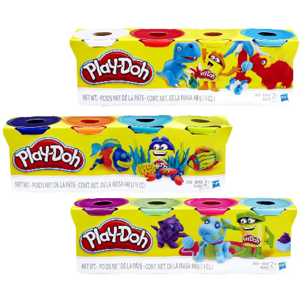 Play-Doh 4 tégely színes gyurma - Hasbro kép 1