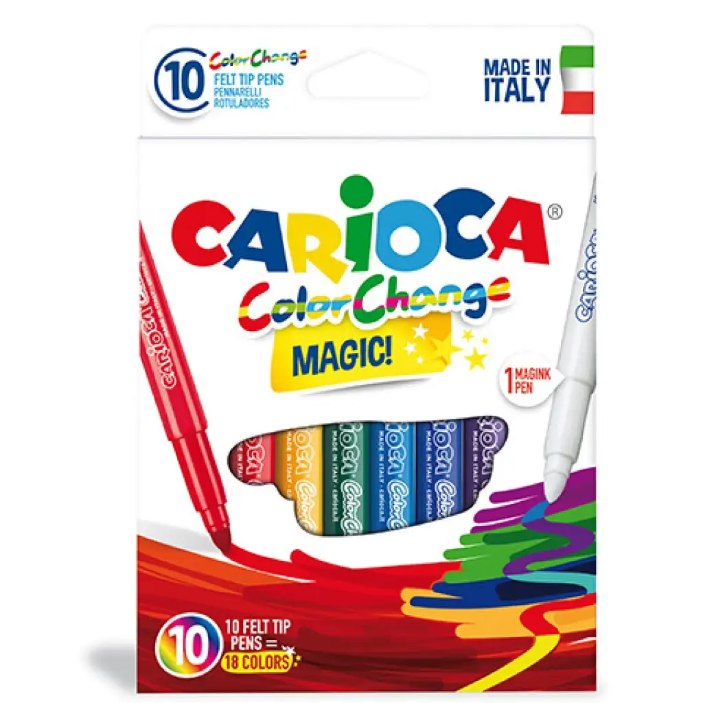 Színváltós filctoll készlet 9+1db - Carioca kép 1