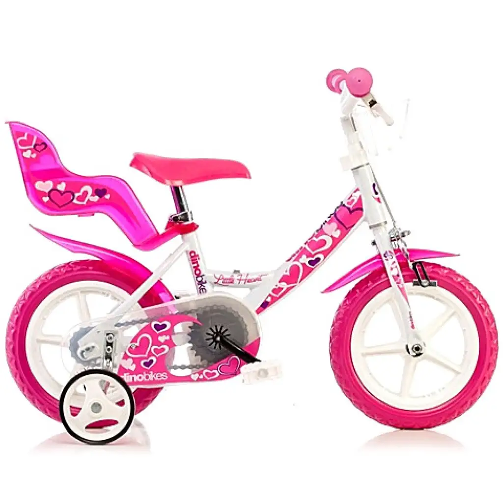 Szívecskés gyerek bicikli 12-es méretben - Dino Bikes kerékpár kép 1