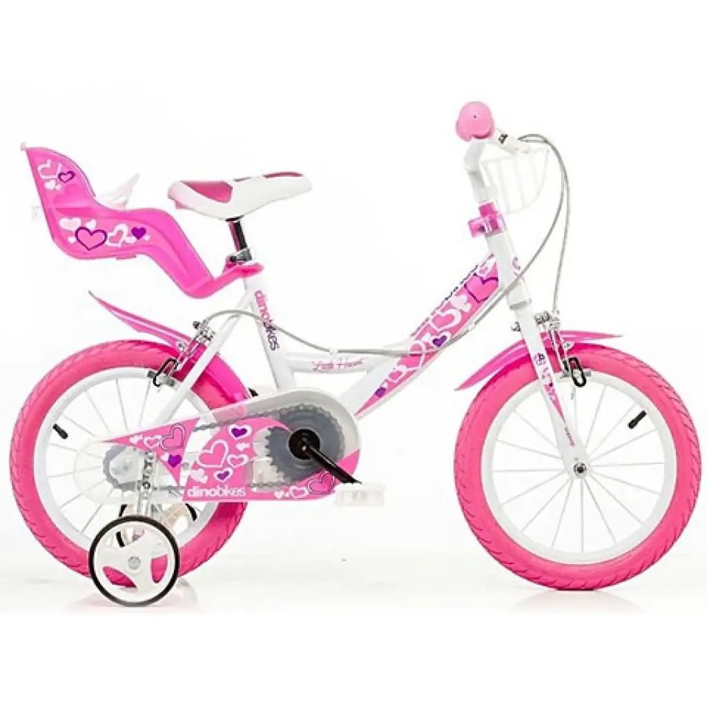 Szívecskés gyerek bicikli 14-es méretben - Dino Bikes kerékpár kép 1