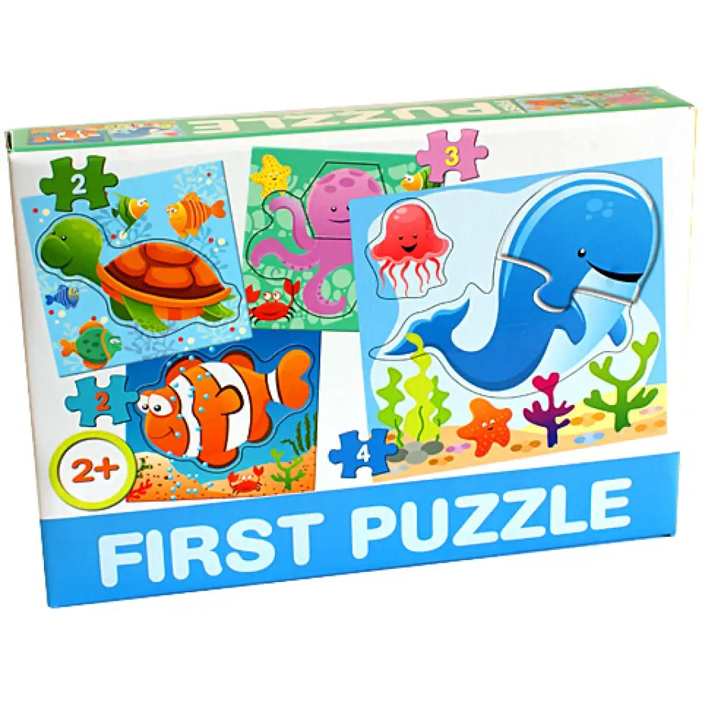 Tengeri állatos Bébipuzzle - D-Toys kép 1